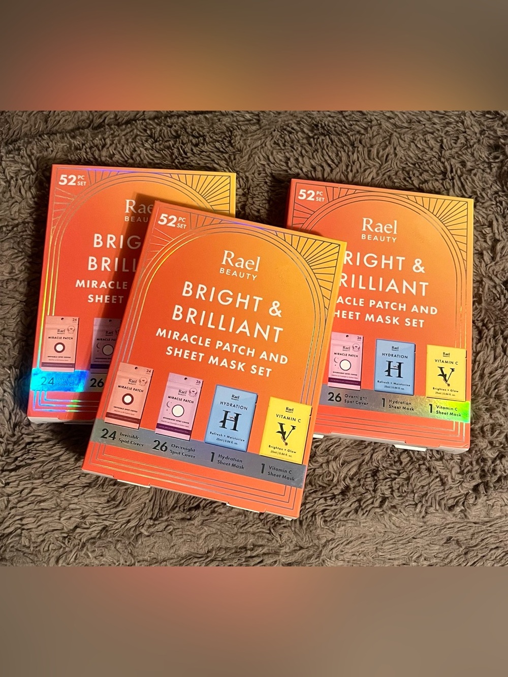 Rael Beauty Bright & Brilliant Miracle Patch and Sheet Mask Set (52pcs) X3